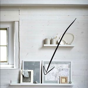 Two Picture Ledges, White